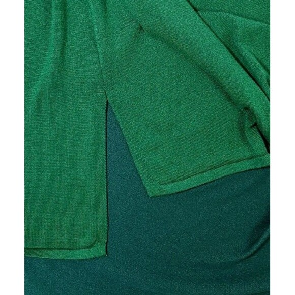 Tahari Womens 1X Hunter Green Sweater Pullover 3/4 Sleeve Christmas Casual - Picture 9 of 10
